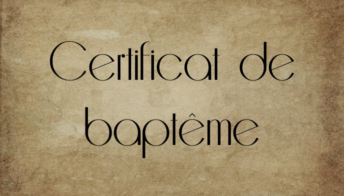 Certificat de baptme