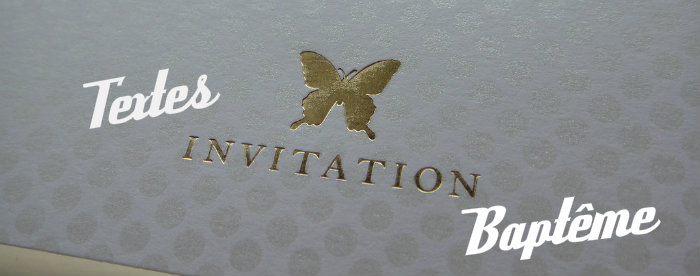 Texte invitation baptme